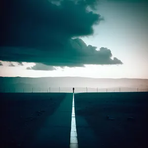 Golden Horizon Over Tropical Beach