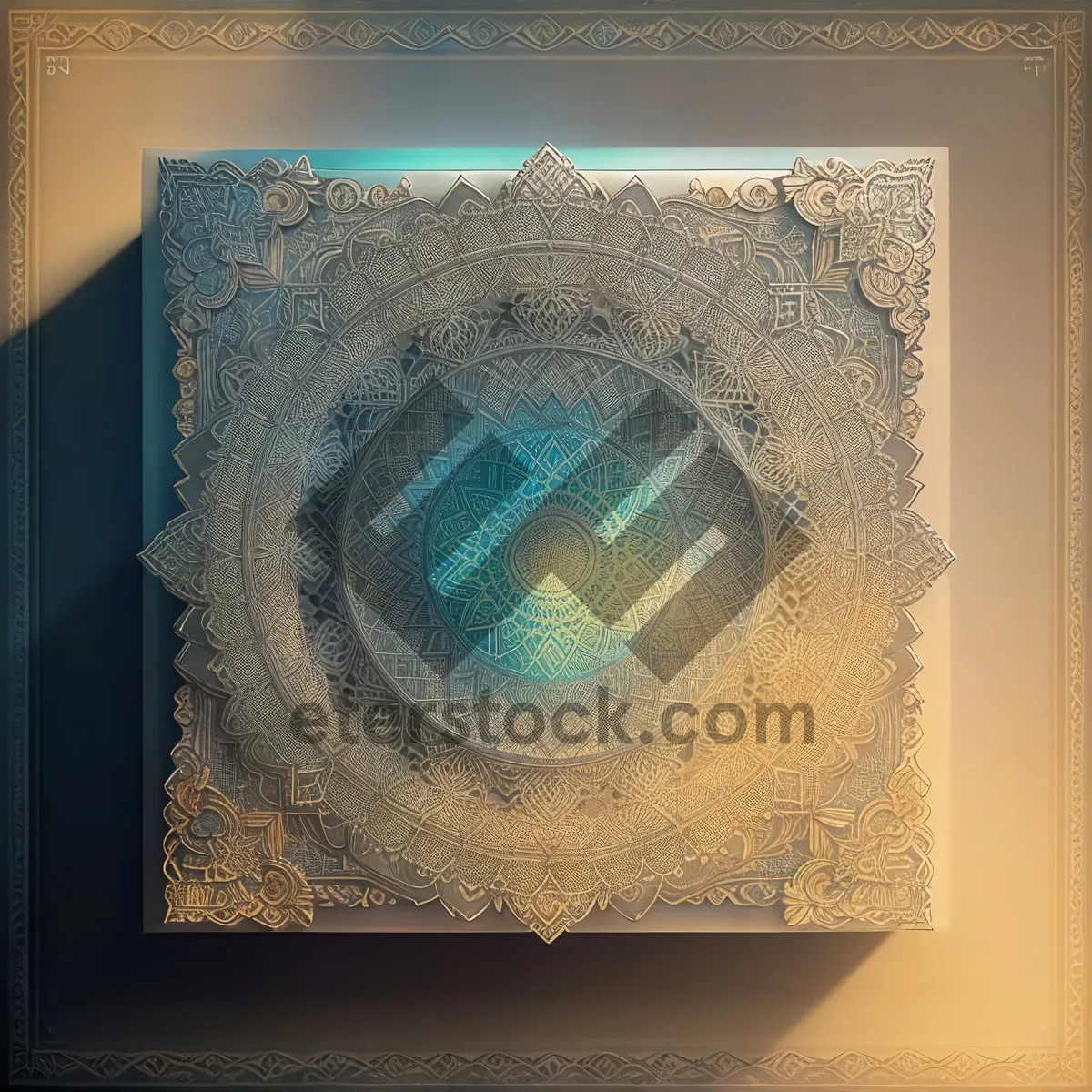 Picture of Vintage Golden Ornate Stucco Frame Design