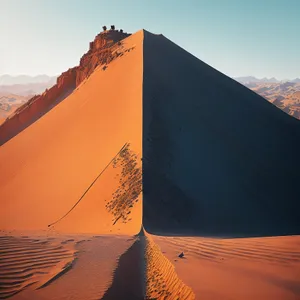 Golden Sands at Sunset: Majestic Desert Landscape