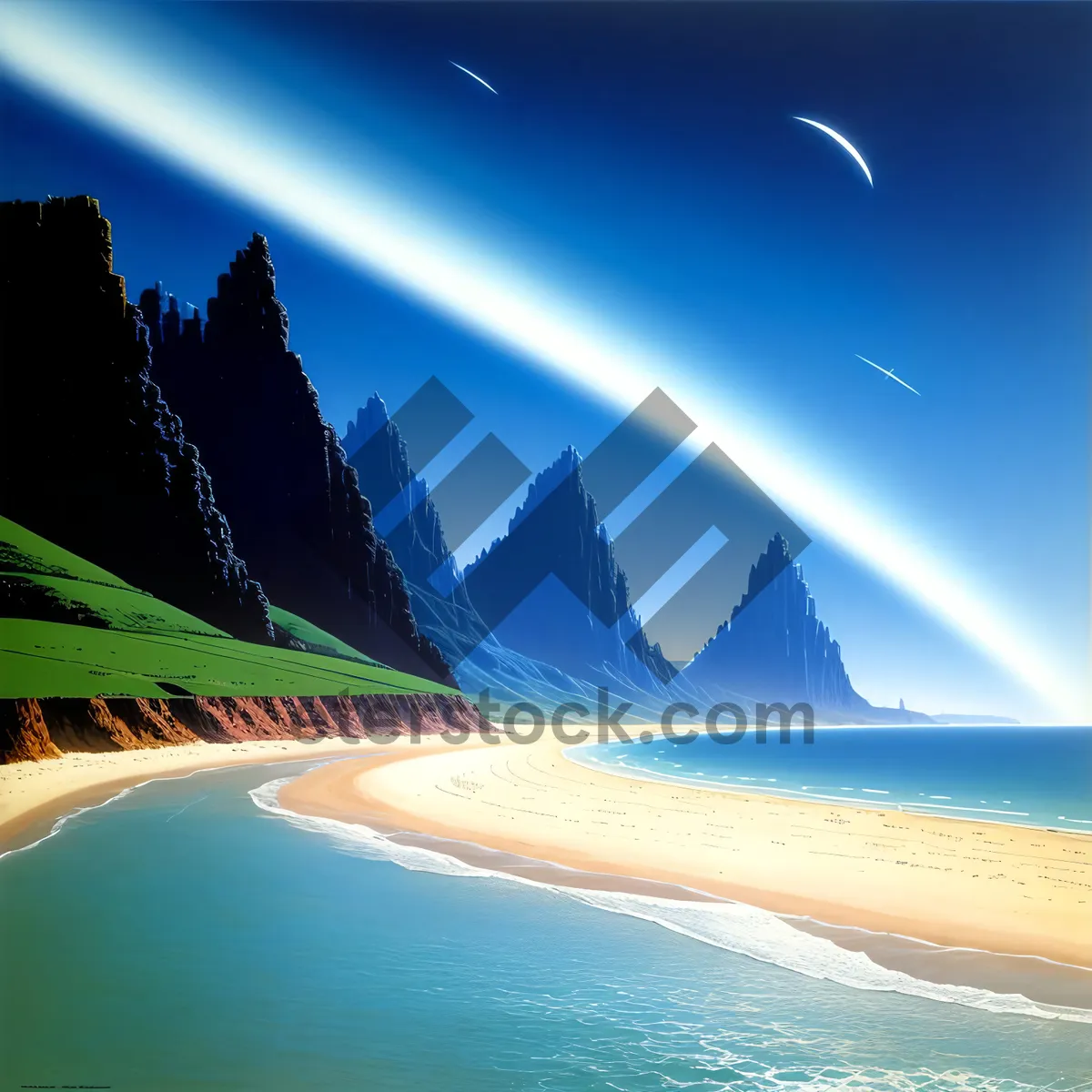 Picture of Serene Summer Escape: Beach Bliss under Clear Skies