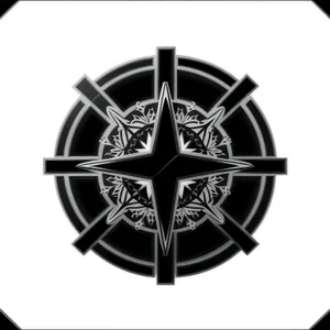 Black Shiny Metal Symbol Icon Design