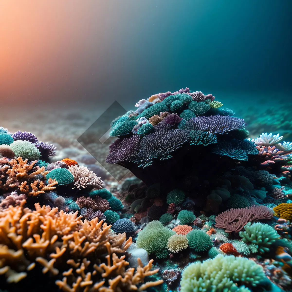 Picture of Vibrant Coral Life in Azure Waters