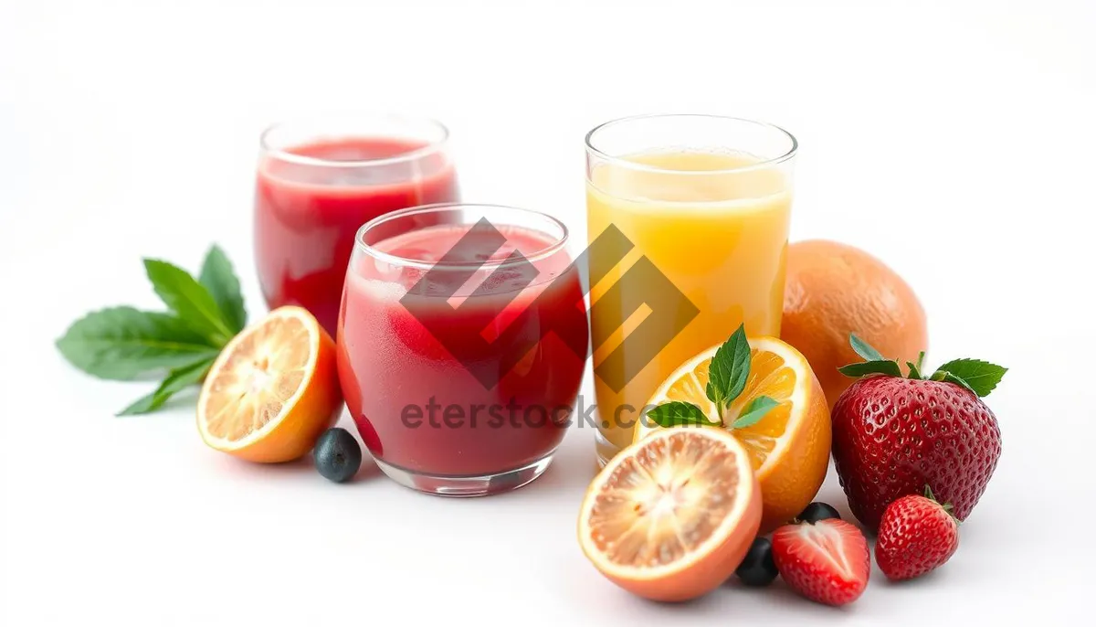 Picture of Fresh orange tea in glass cup