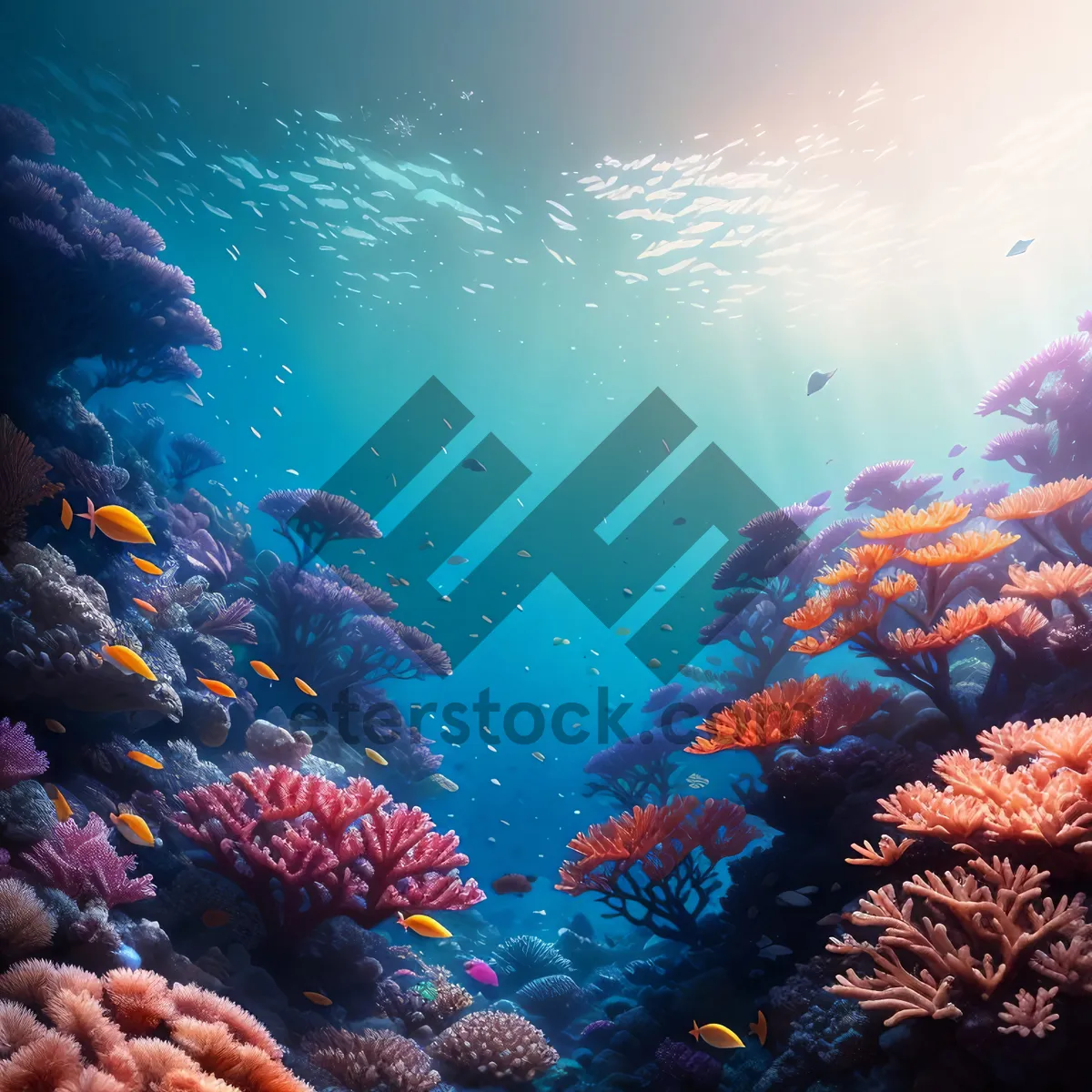 Picture of Vibrant Underwater Coral Reef Life