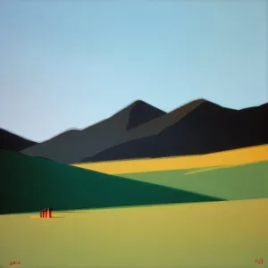 Vibrant Sunset over Desert's Rolling Dunes