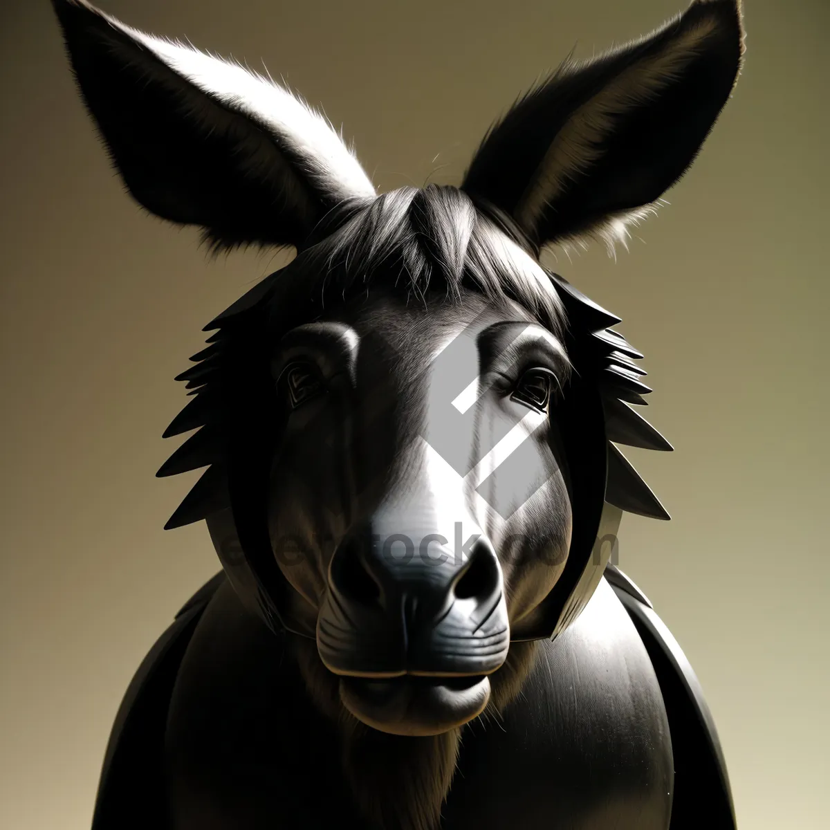 Picture of Animal Attire: Black Stallion's Masked Portrait