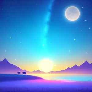Enchanting Winter Night: Celestial Snowflake Galaxy Wallpaper