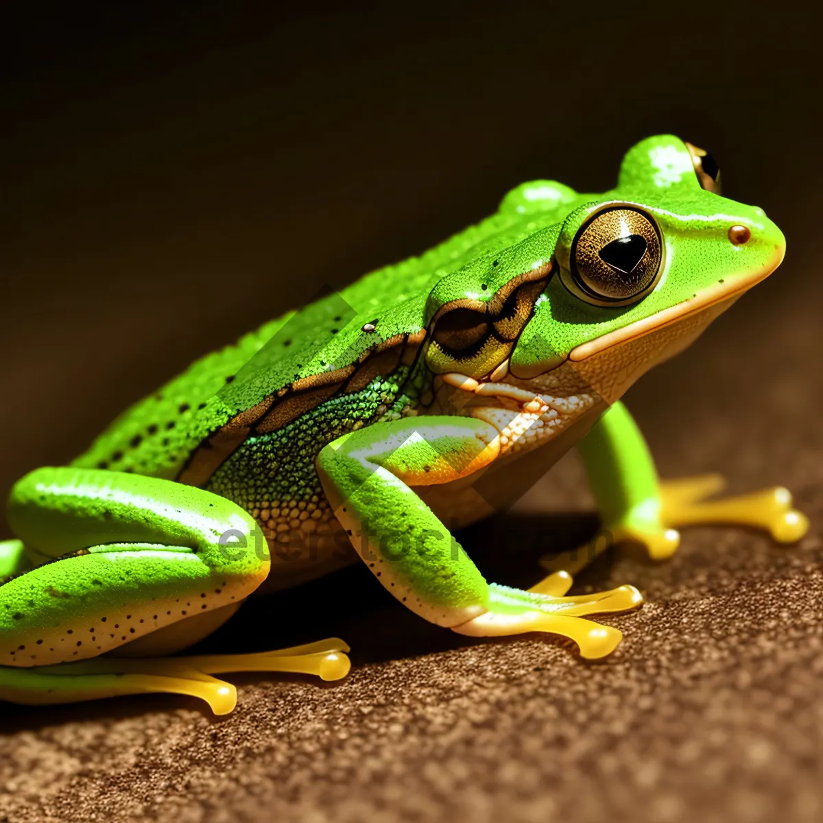 Picture of Bulging-Eyed Tree Frog Peeping Out