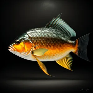 Colorful Goldfish Swimming in Aquarium Tank