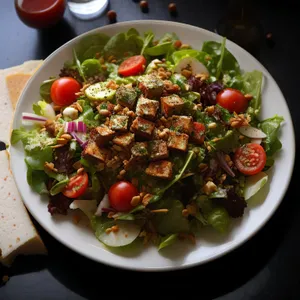Fresh and Healthy Vegetarian Chickpea Salad Dish