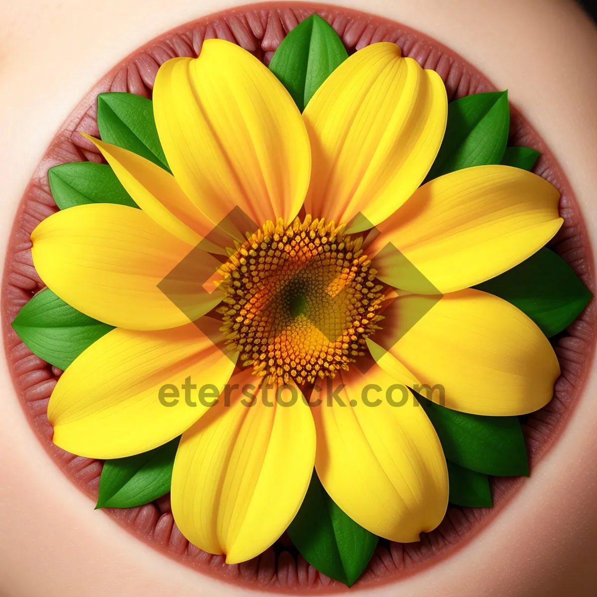 Picture of Bright Sunflower Blooming in Vibrant Garden