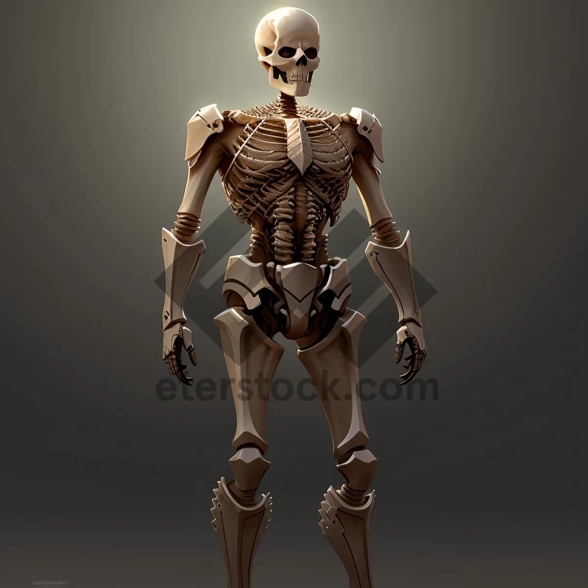 Picture of Anatomical Human Skeleton with Transparent Organs