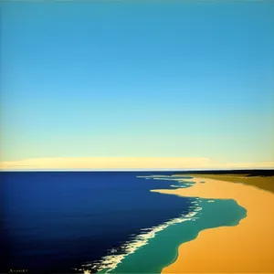 Sunset paradise by the sea
