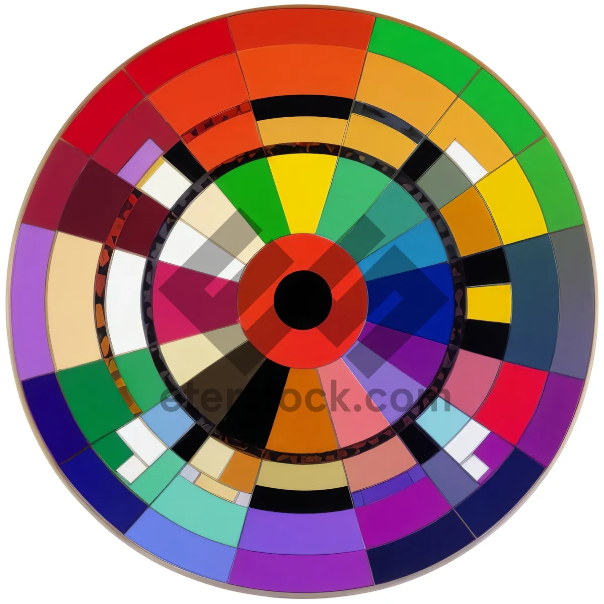 Picture of Shiny Rainbow Round Button Icon Design