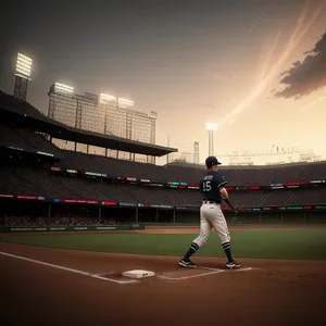 Summer Fun: Athlete on Baseball Field