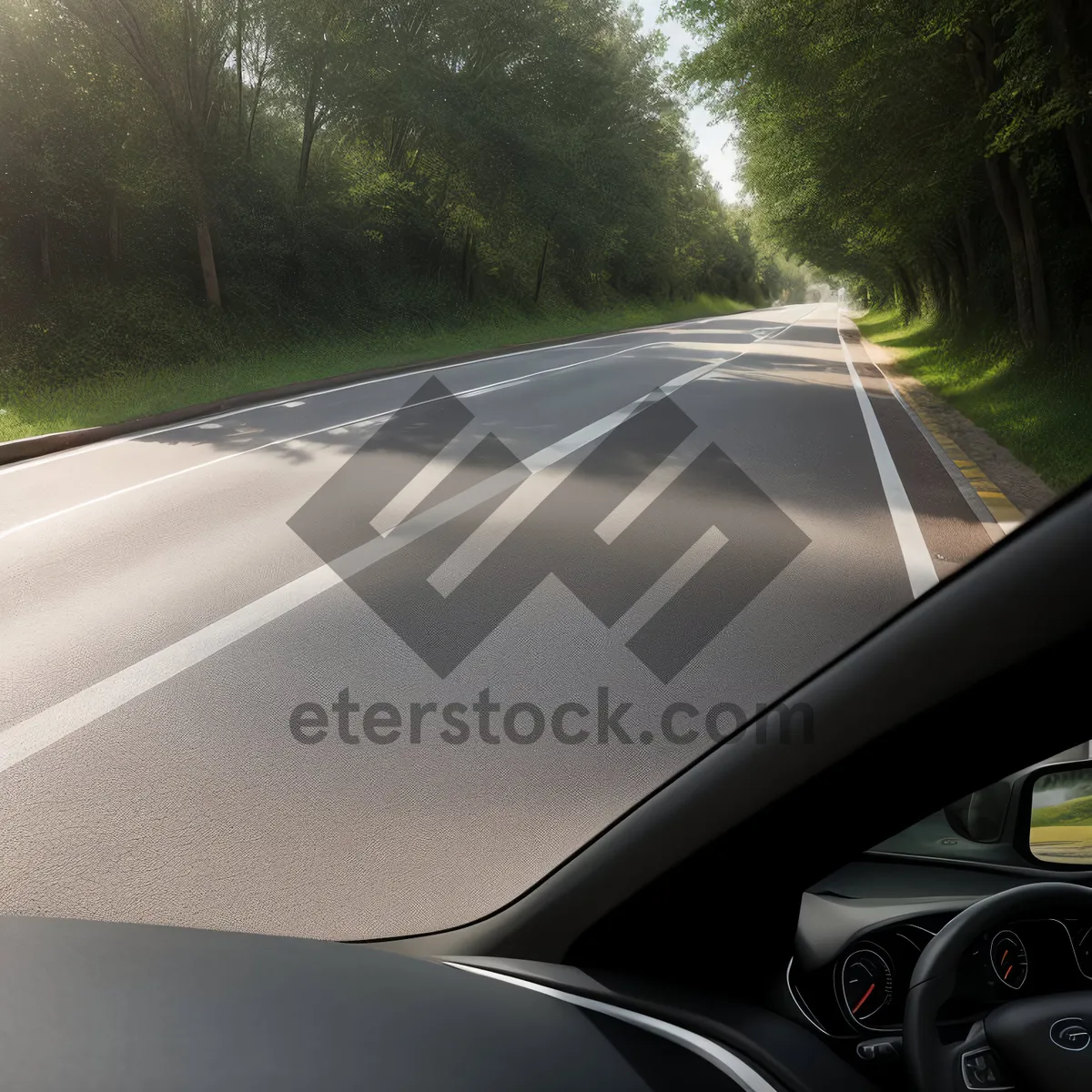 Picture of Speeding Car on Open Highway