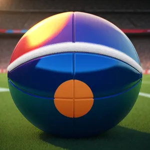 Patriotic Soccer Ball with Flag, Symbolizing International Competition