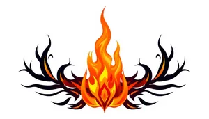 Blazing design icon symbolizing heat and creativity