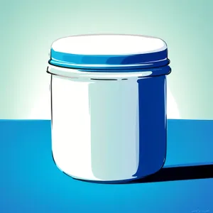 Empty Plastic Jar with Lid for Beverages