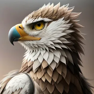 Wild Hunter: Majestic Bald Eagle with Piercing Yellow Eyes