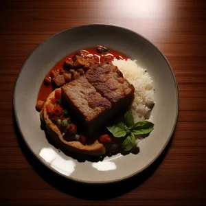 Delicious Gourmet Vegetable Salad with Grilled Steak