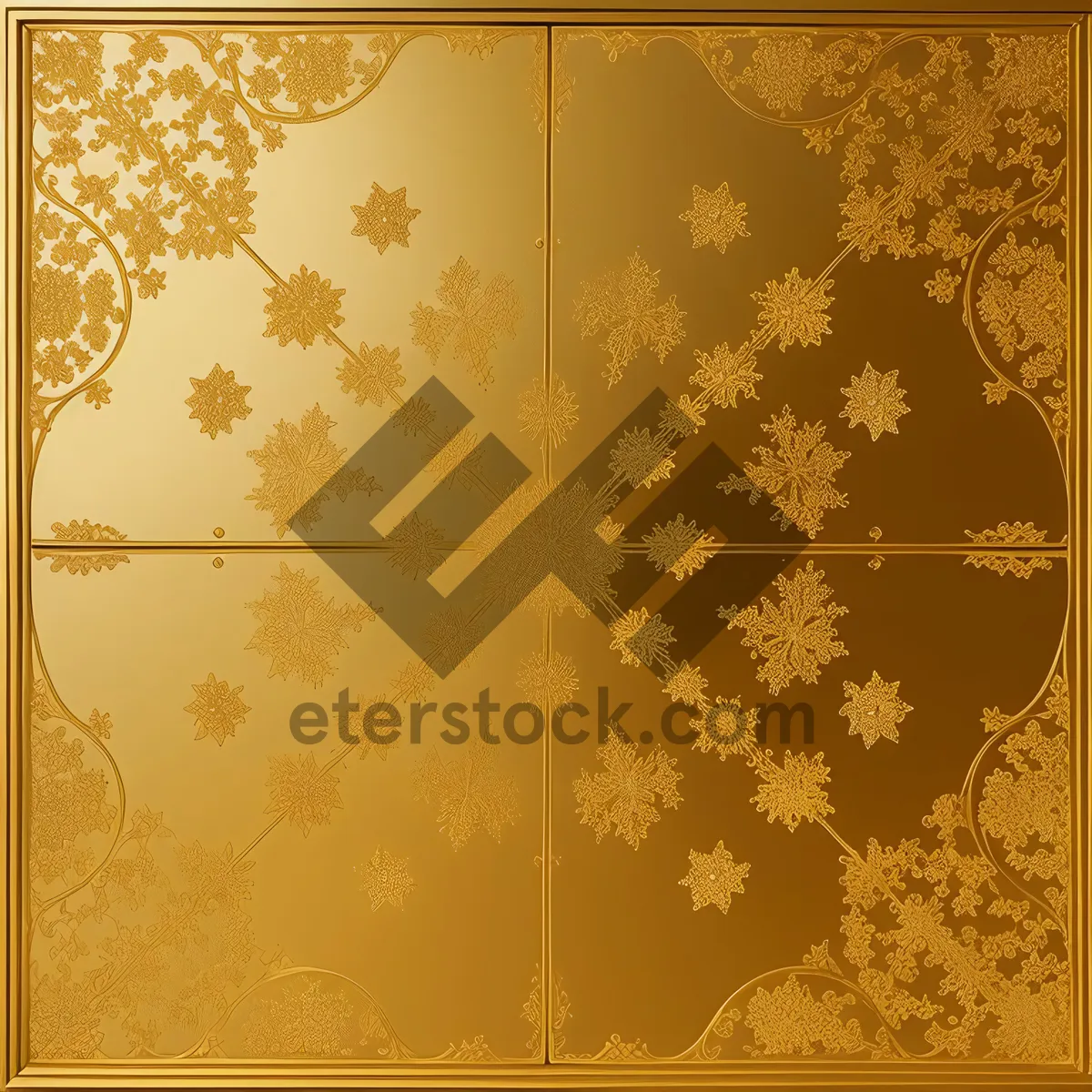 Picture of Festive Snowflake Frame Design for Winter Greeting Card