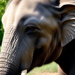 Majestic Safari Elephant in National Park