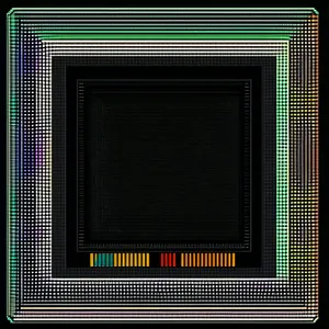 Vintage Grunge Microchip Texture in Retro Frame