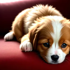 Adorable Toy Spaniel Puppy with Beautiful Brown Eyes