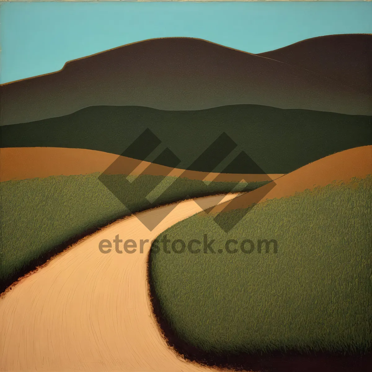 Picture of Sandy Dunes in Arid Landscape with Arch Support