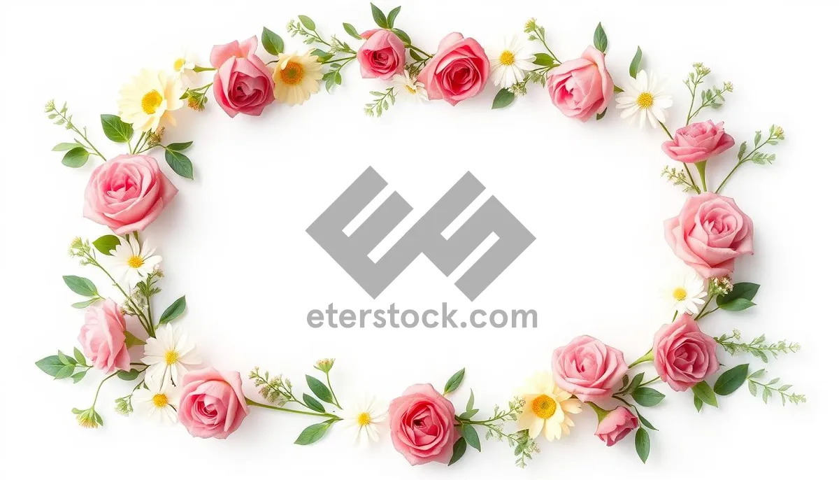 Picture of Spring floral silhouette graphic design pattern