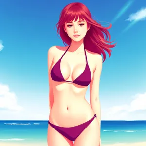 Seductive and Stylish Bikini Model Poses with Confidence