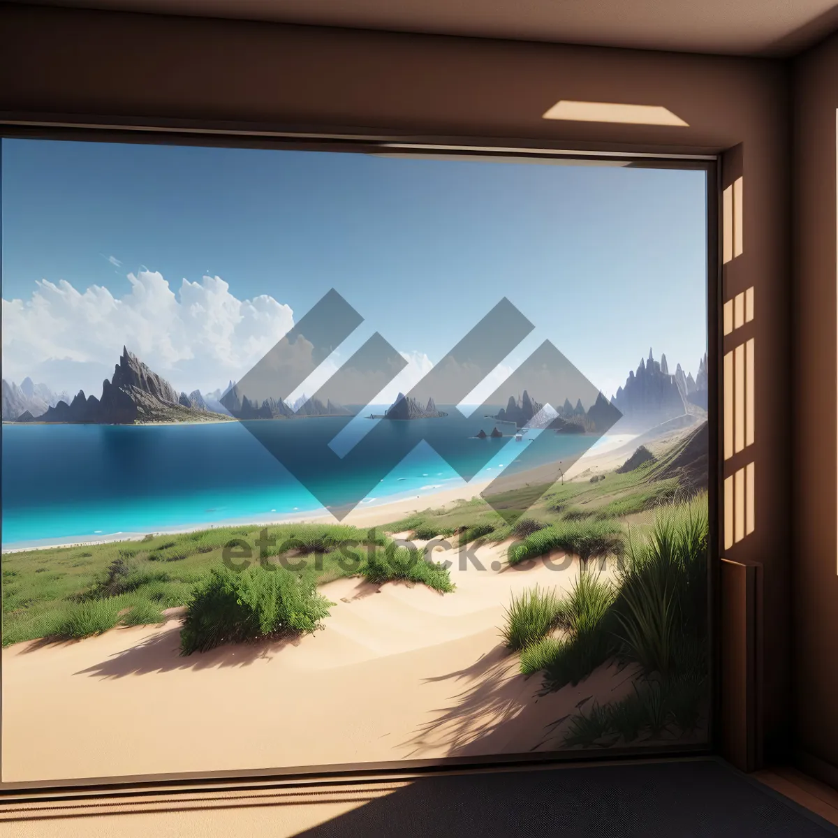 Picture of Sunset over the Tropical Coastline with Stunning Ocean Views