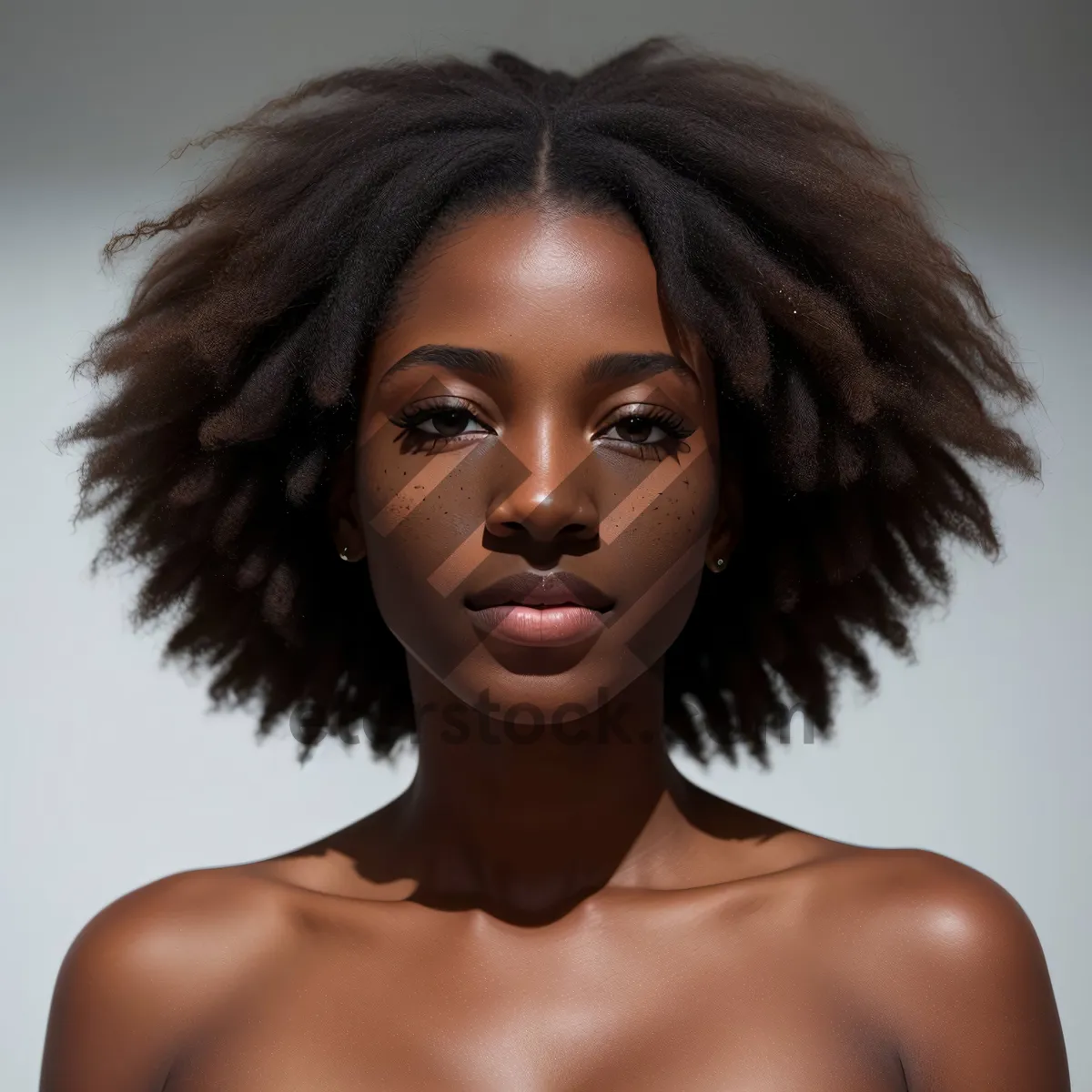 Picture of Stunning Afro-Styled Fashion Portrait with Sensual Elegance