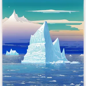 Serene Summer Seascape with Majestic Iceberg