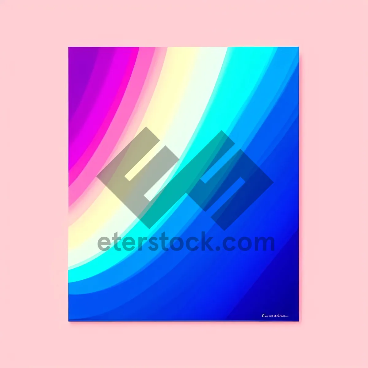 Picture of Colorful Fractal Rainbow: Abstract Artwork with Digital Motion