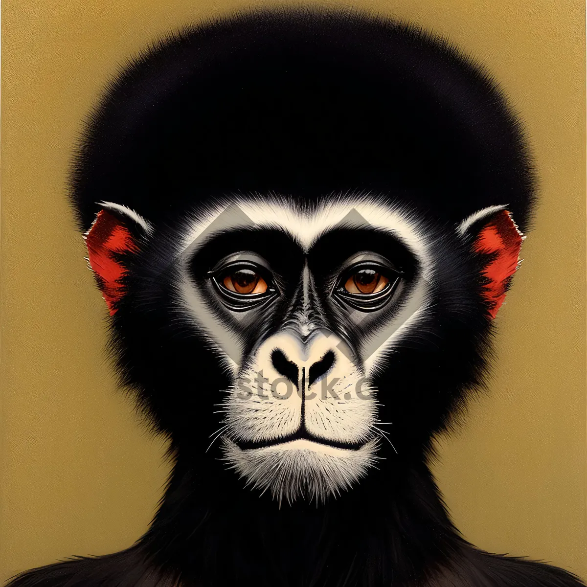 Picture of Fashionable Disguise: Primate Portrait with Mask