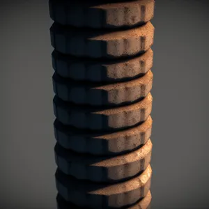 Stacked coins symbolizing financial success and wealth.