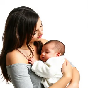 Happy family cuddling on bed, love and joy