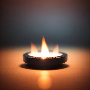 Glossy Fire Icon Set - Orange Candle Design