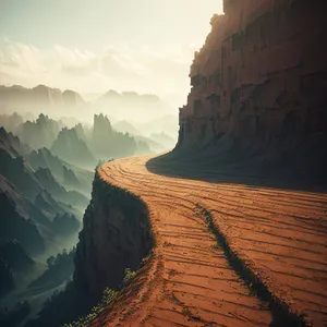 Southwest Canyon Scenic View with Majestic River