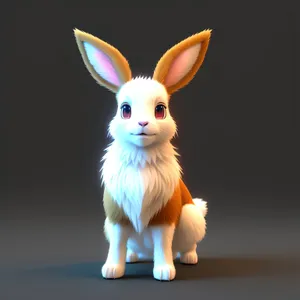 Fluffy Bunny Ears Pet Portrait