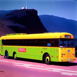 Public Transport Bus on City Street