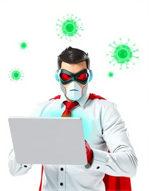 Cartoon boy with goggles, child clip art drawing.