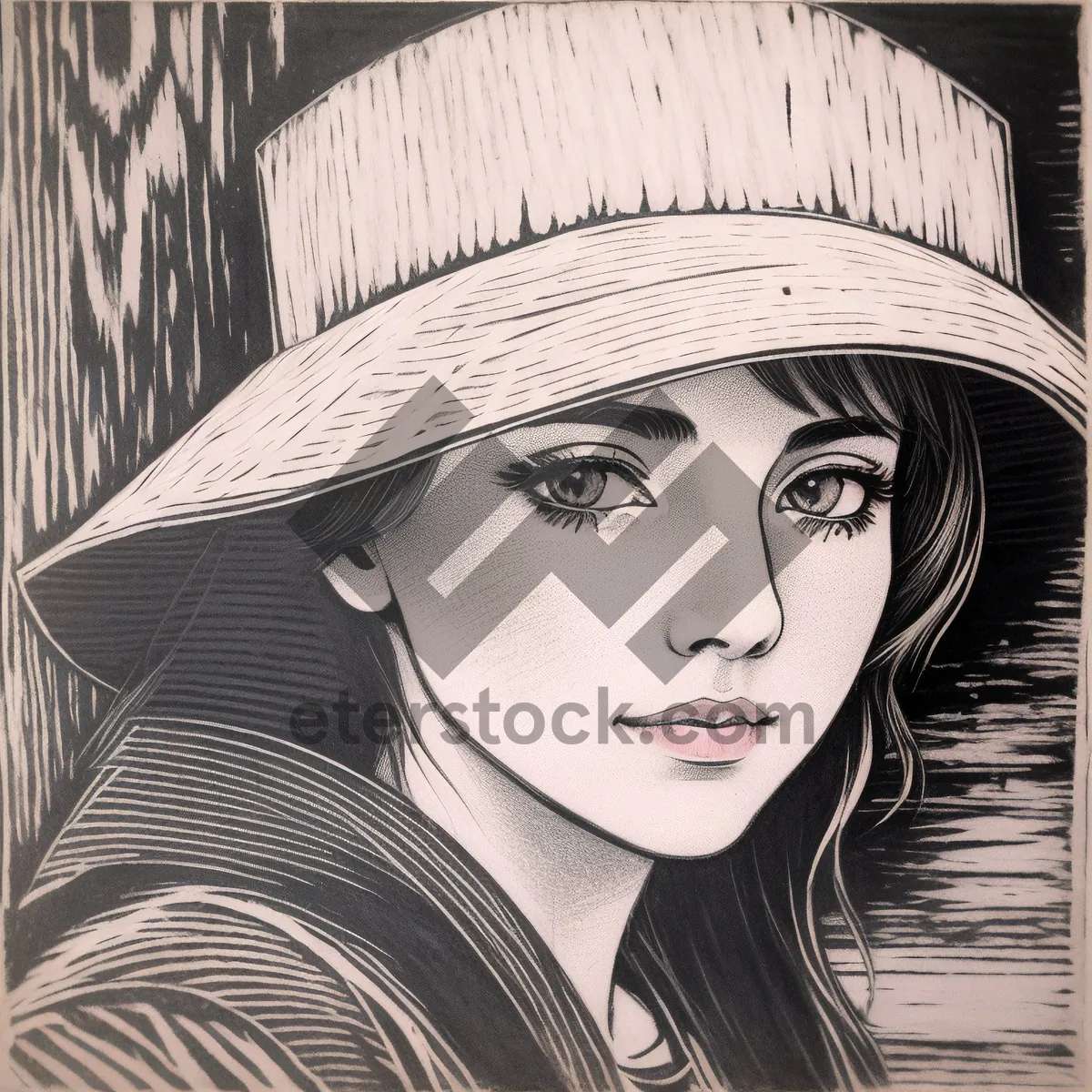 Picture of Sultry Brunette Fashion Portrait with Alluring Eyes