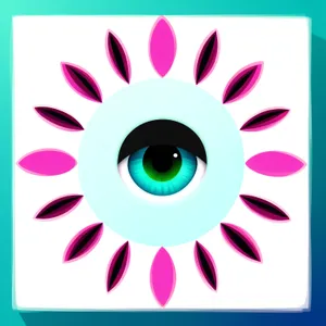 Floral Eyebrow Design Icon – Artistic Graphic Element