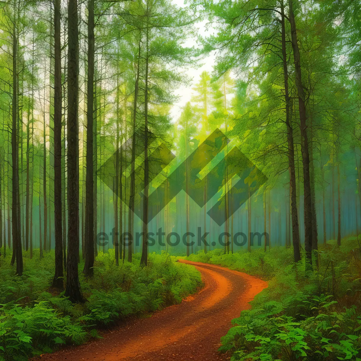 Picture of Seasonal Pathway Through Woodland Landscape