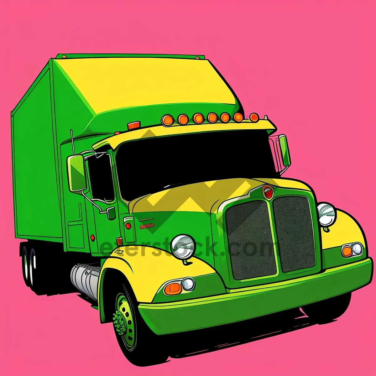 Picture of Highway Freight Transport: Large Truck Speeding on Road
