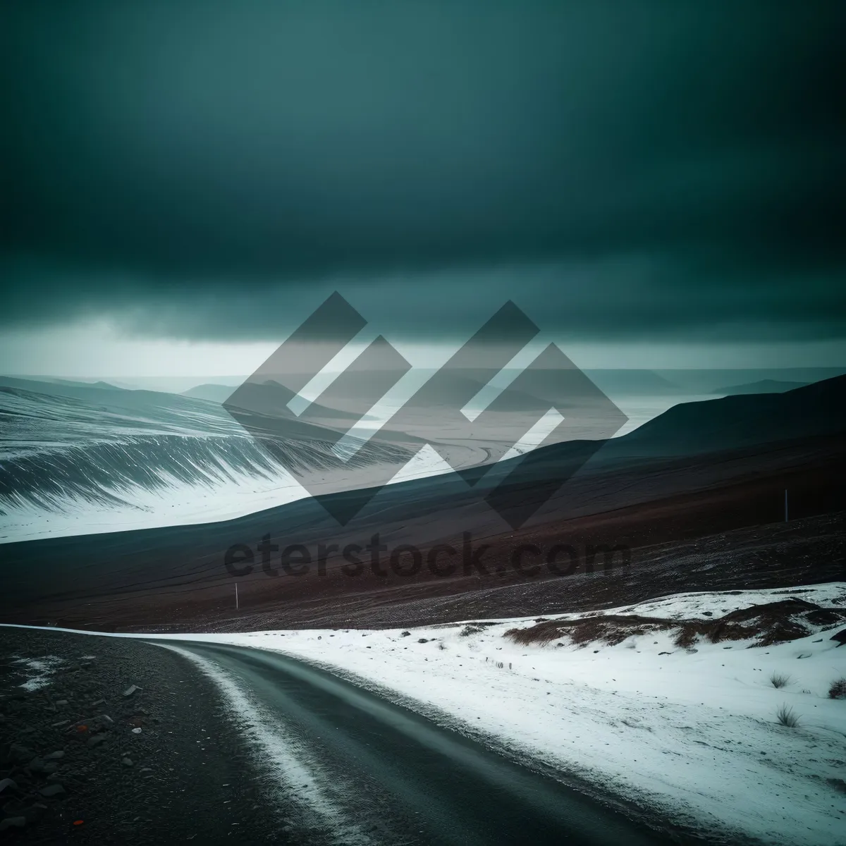 Picture of Scenic Summer Drive on Empty Highway