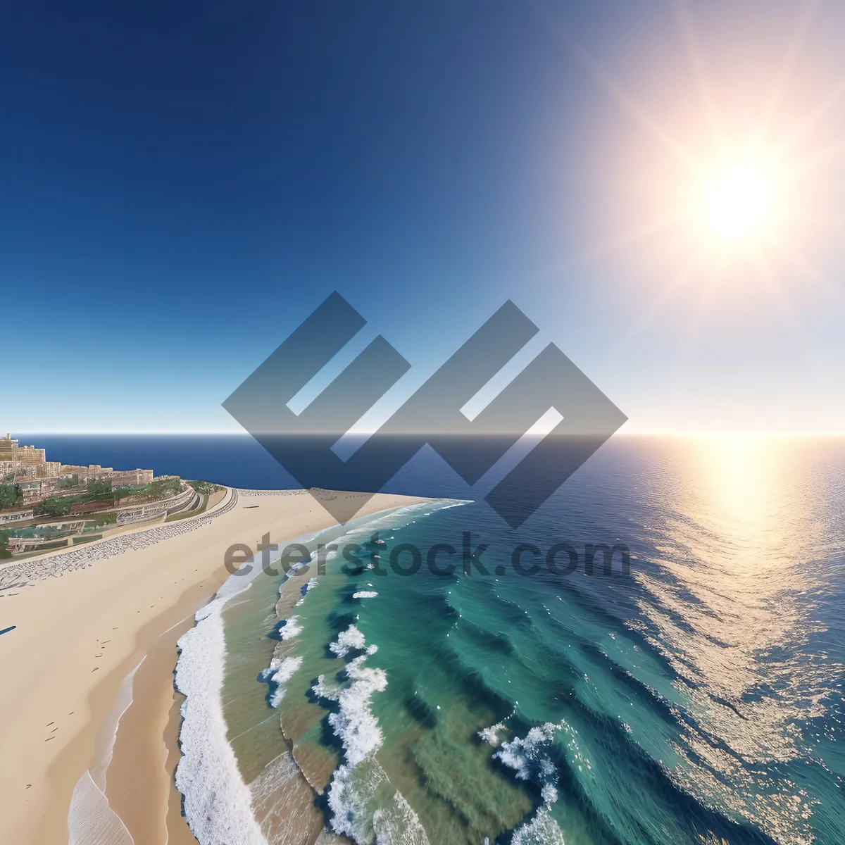 Picture of Serene Coastal Sunset over Turquoise Waters